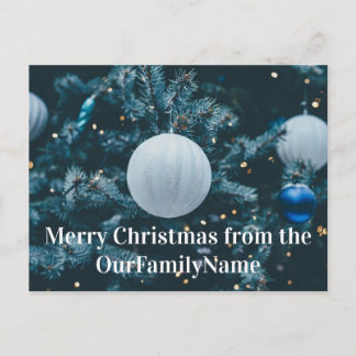 Tree Ornament White Christmas Customize Postcard