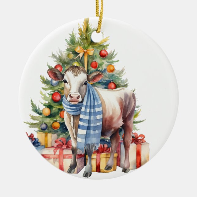 Tree Ornament with calf Ornament (Front)