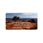 Tree Out of Red Rocks at Canyonlands National Park Label