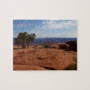 Tree Out of Red Rocks I at Canyonlands Jigsaw Puzzle