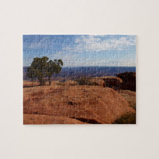 Tree Out of Red Rocks I at Canyonlands Jigsaw Puzzle