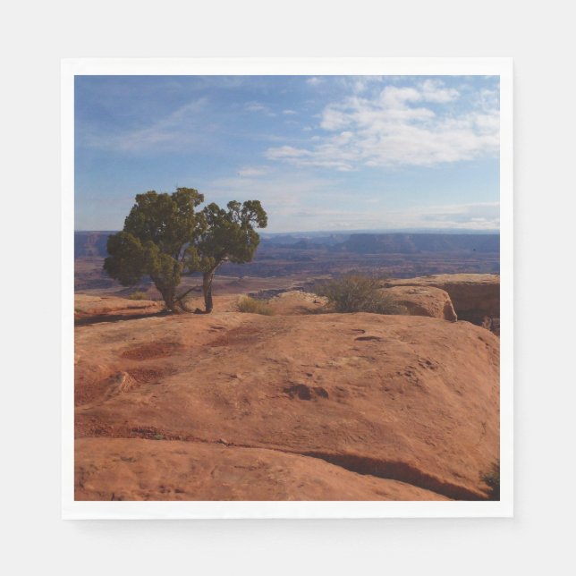 Tree Out of Red Rocks I at Canyonlands Napkins (Front)