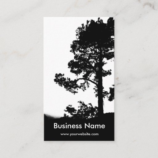 Customizable Tree Over Hill Business Card Template