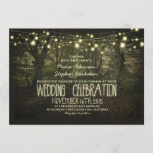 Tree Path rustic wedding invitation