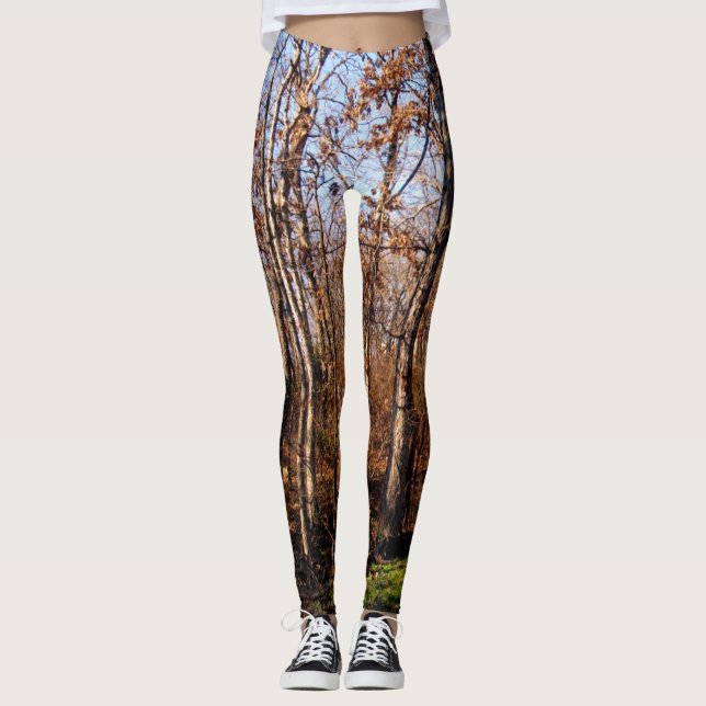 Tree Pattern Camouflage Leggings (Front)