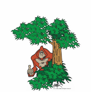 Tree Peeking Sasquatch Photo Sculpture