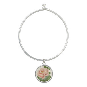Tree Peony – Elegant Vintage Botanical Design Bangle Bracelet