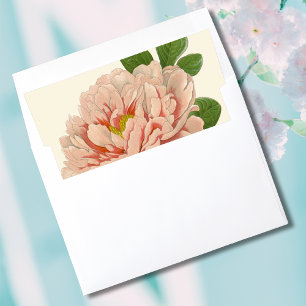 Tree Peony – Elegant Vintage Floral Design Envelope Liner