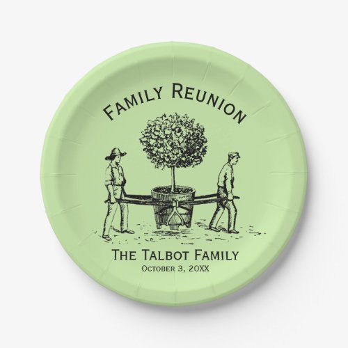 Tree Personalized Family Reunion Paper Plates