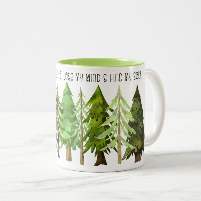 Tree Pine Forest Mug with Quote Gift (Front Right)