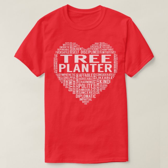 Tree Planter Heart T-Shirt (Design Front)