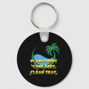 Tree Planting Bee Protection Sea Cleaning Eco Keychain