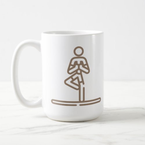 Tree Pose Calm And Focused Yoga Cool White Coffee Mug