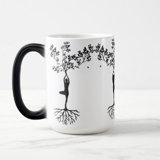 Tree pose yoga mug