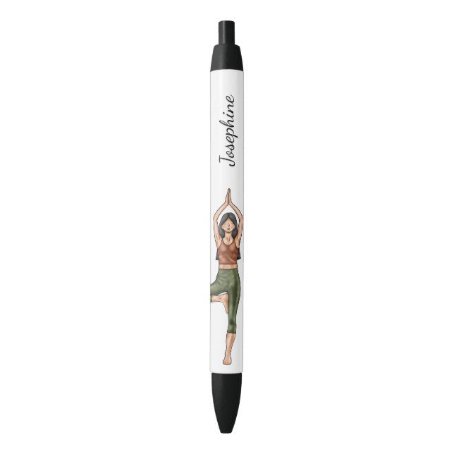 Tree Pose Yoga Stretch Exercising Workout Woman Pen (Front Vertical)