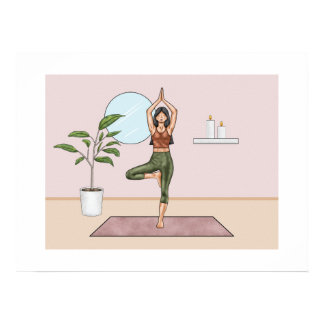 Tree Pose Yoga Vrikshasana Balance Yogi Woman Poster