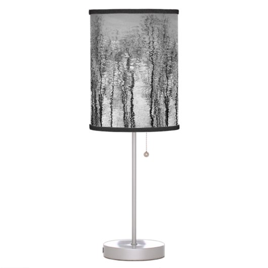 Tree Reflections Abstract Table Lamp (Left)