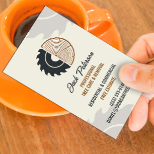 Tree Removal Cutting & Trimming Service Template Business Card