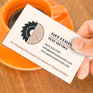 Tree Removal Cutting & Trimming Service Template Business Card
