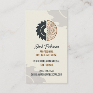 Tree Removal Cutting & Trimming Service Template Business Card