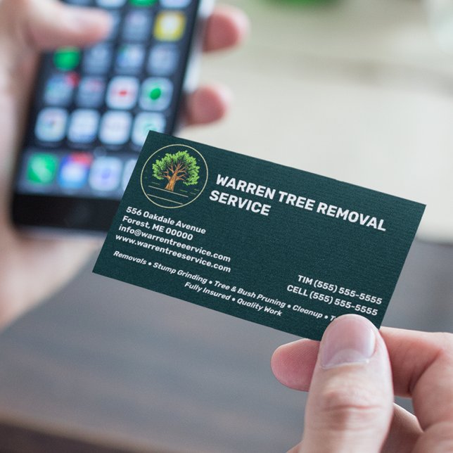 Tree Removal Service Company Business Card (Creator Uploaded)
