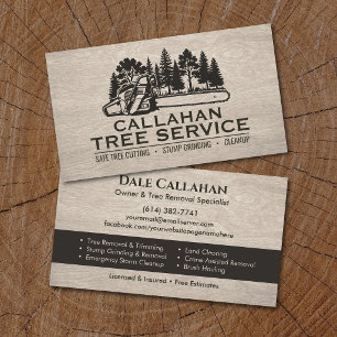 Tree Removal & Stump Grinding Services Business Card