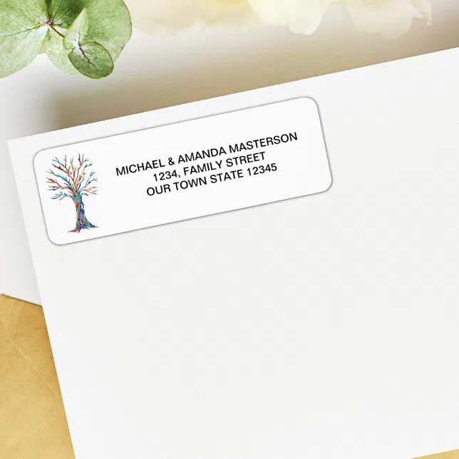Tree Return Address Label | Zazzle