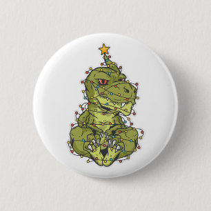 Tree Rex Christmas Button