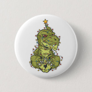 Tree Rex Christmas Button