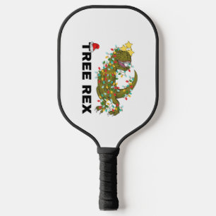 Tree Rex Christmas Dinosaur T Rex 2 Pickleball Paddle