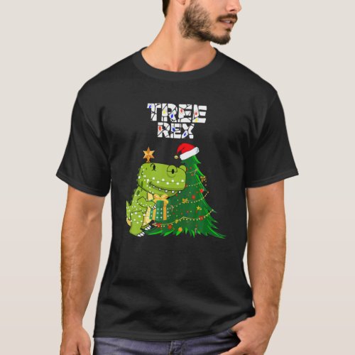 Tree Rex Dinosaur Christmas Costume Tree Gift T_Shirt