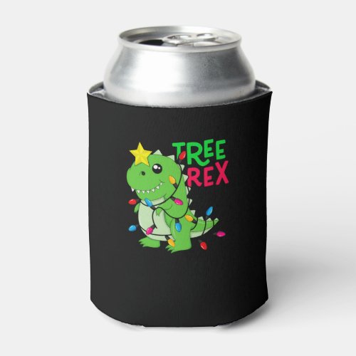 Tree Rex Dinosaur Christmas Tree Pajamas Gift for  Can Cooler