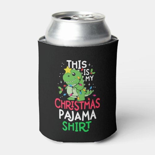 Tree Rex Dinosaur Christmas Tree Pajamas Gift for  Can Cooler