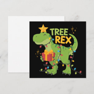 Tree Rex Dinosaur Family Christmas Group Matching  Holiday Card