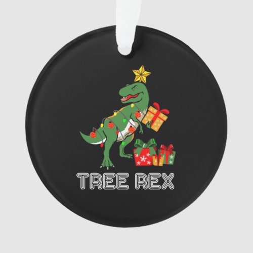 Tree rex dinosaur pajama Christmas gift for kids b Ornament