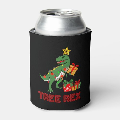 Tree rex dinosaur pajama Christmas gift for men bo Can Cooler
