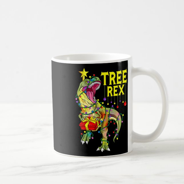 Tree Rex! Funny Christmas Paleontologist  Coffee Mug (Right)