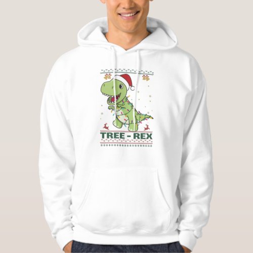 Tree_Rex Funny Dinosaur Pun T_Rex Hoodie