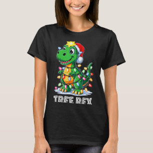 Tree Rex Funny Xmas T Rex Christmas Dinosaur Boys  T-Shirt
