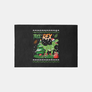Tree-Rex Santa Saurus Christmas Tree Kids Boys Gir Rug