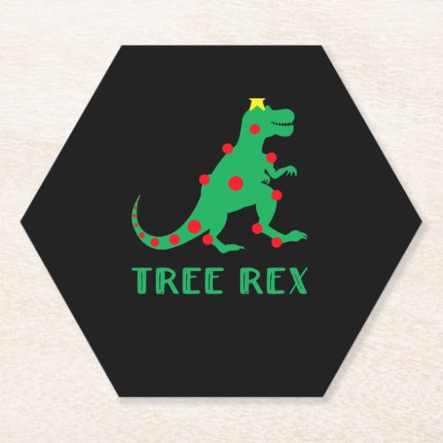 Tree Rex Shirt Paper Coaster