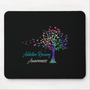 Tree Ribbon Addiction Recovery Awareness Comfort C Mouse Pad