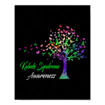 Tree Ribbon Kabuki Syndrome Awareness  Poster