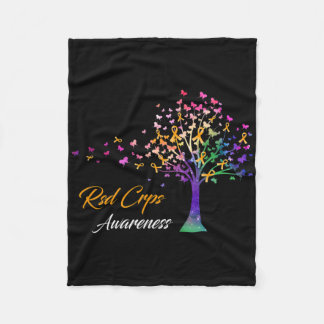 Tree Ribbon Rsd Crps Awareness Fleece Blanket