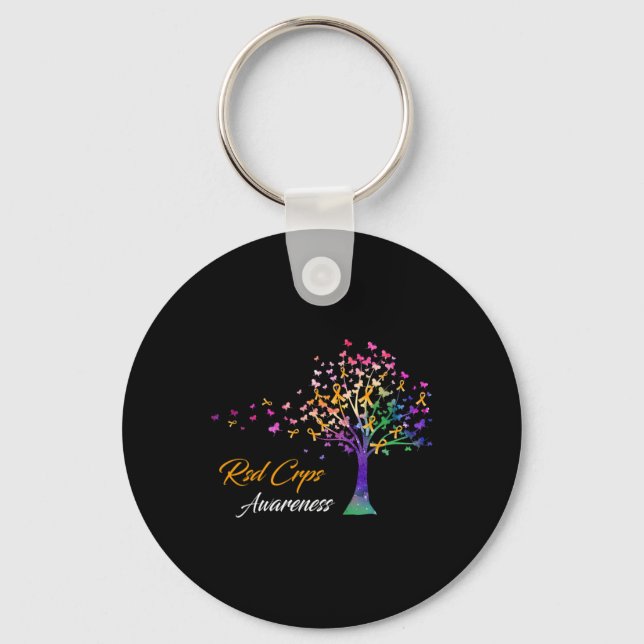 Tree Ribbon Rsd Crps Awareness  Keychain (Front)