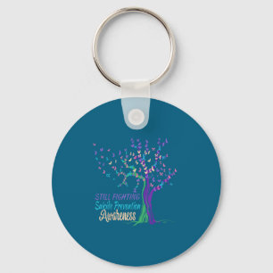 Tree Ribbon Still Fighting Suicide Prevention Awar Keychain