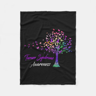 Tree Ribbon Turner Syndrome Awareness Fleece Blanket