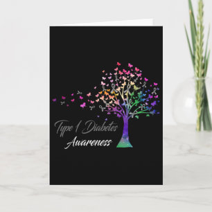 Tree Ribbon Type 1 Diabetes Awareness Card