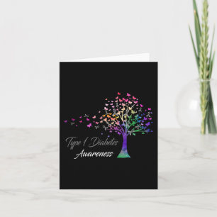 Tree Ribbon Type 1 Diabetes Awareness Card