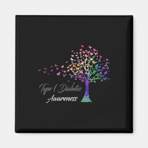 Tree Ribbon Type 1 Diabetes Awareness  Magnet